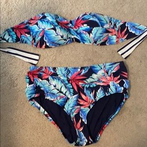 Tommy Bahama high waisted bikini (straps included)